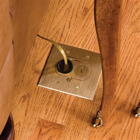 electrical floor outlet box|recessed wood floor outlet box.